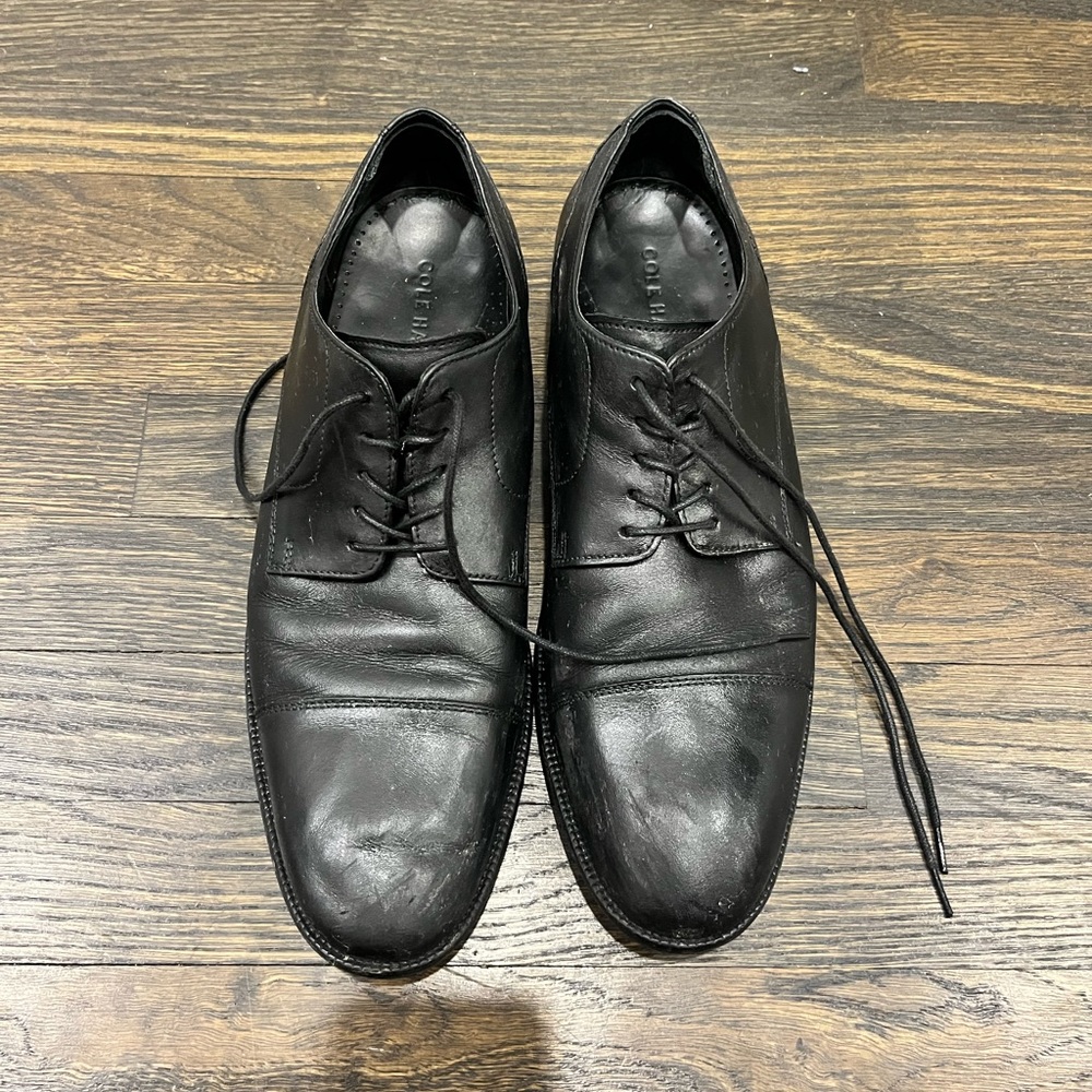 Size 11 Cole Hasan Black Dress Shoes